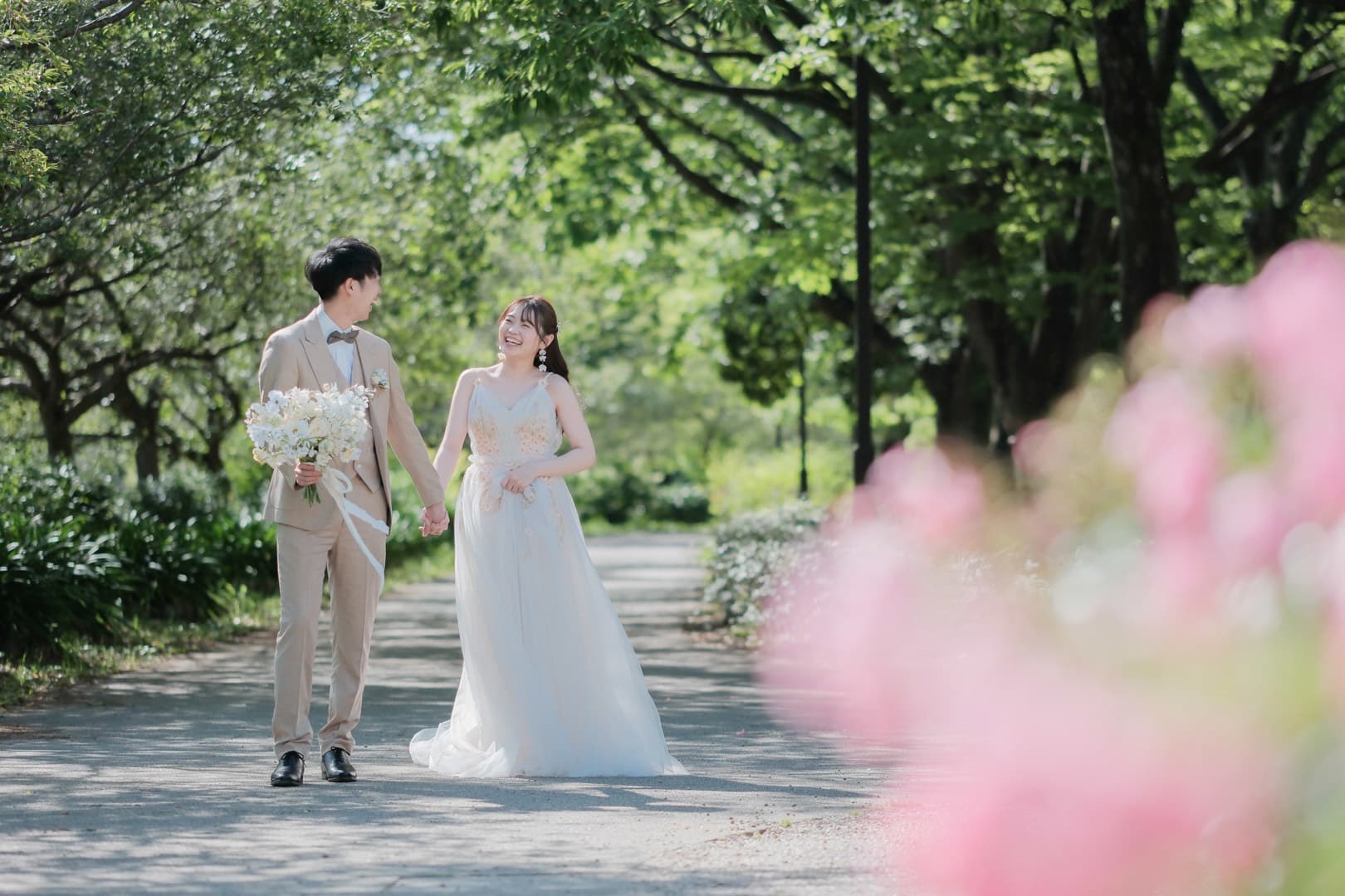 庄内緑地公園ドレス前撮り