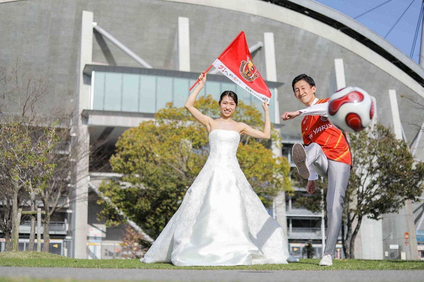 スタジアムロケーション前撮り