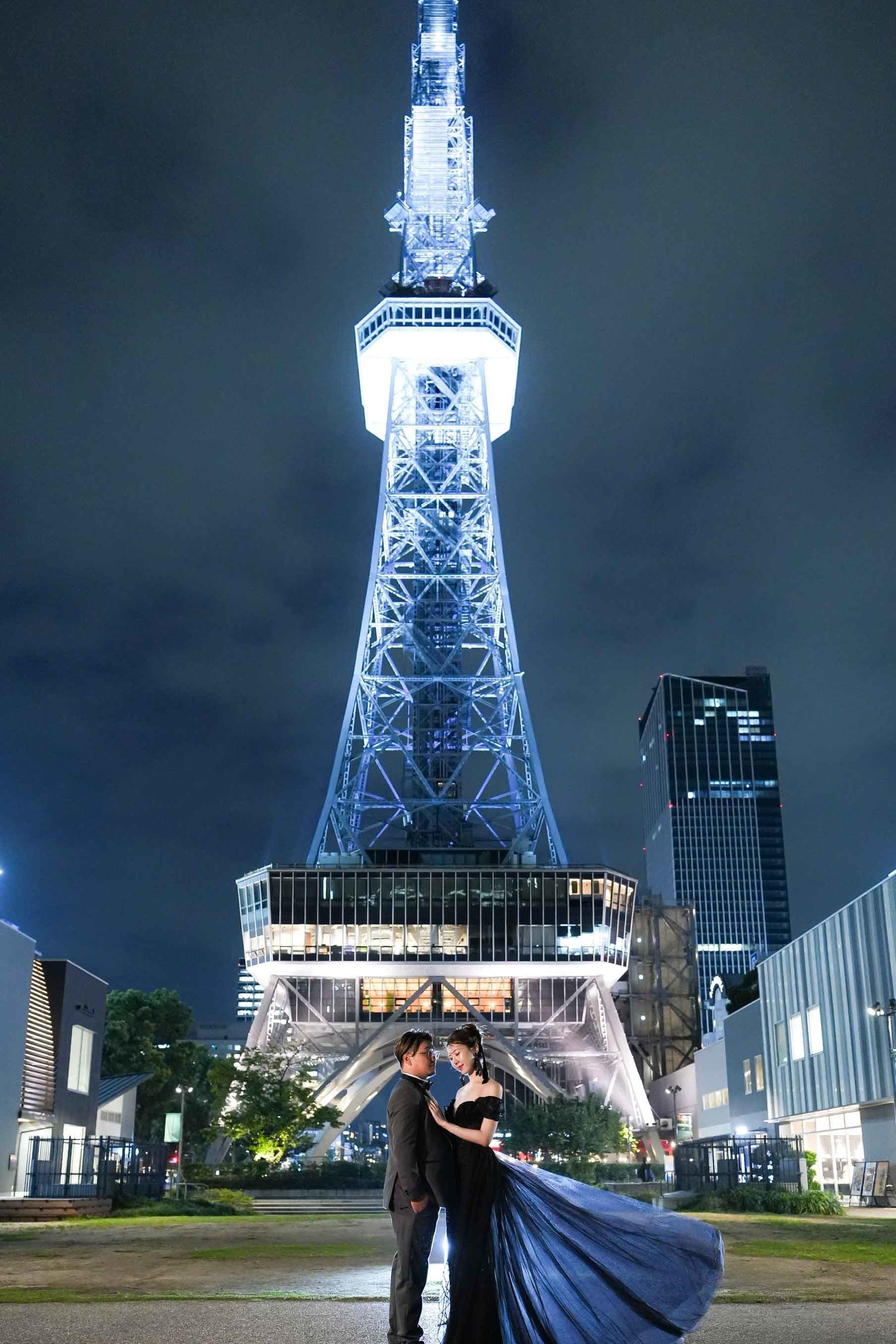 "名古屋 ロケーション前撮り ウェディングフォト 自然な笑顔"